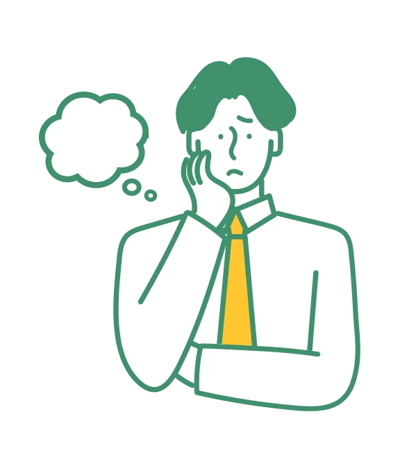 経理業務に悩む経営者のイラスト